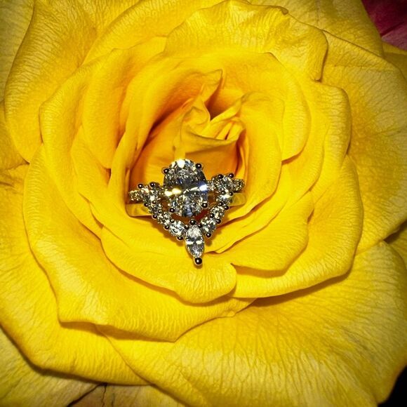 1.5 CARAT WHITE GOLD DIAMOND STACKABLE WEDDING RING - Picture 4 of 6